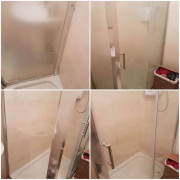An image showing a shower we cleaned before and after